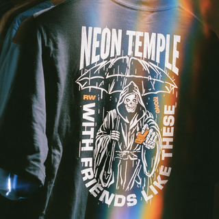 Neon Temple With Friends Like These